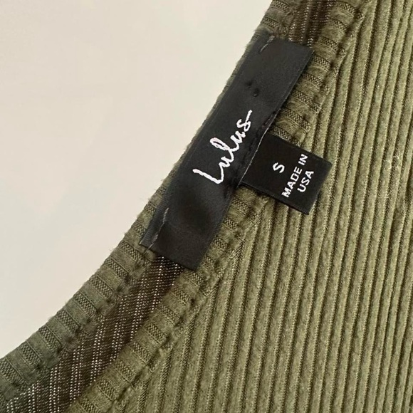 Lulus Belmore Olive Green Ribbed Sleeveless Jumpsuit Small - Picture 7 of 8